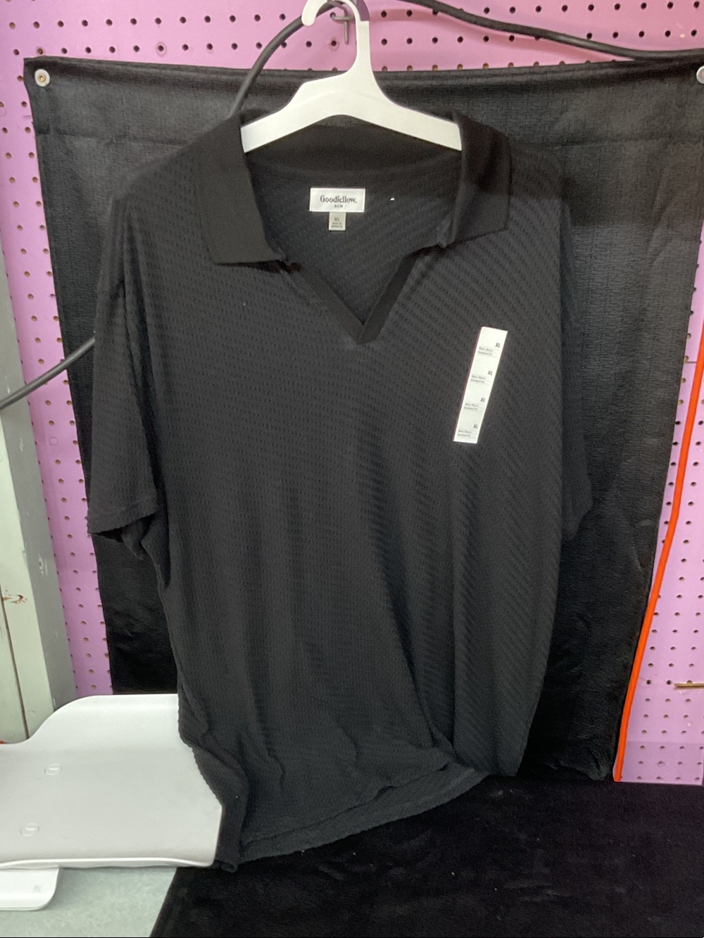 Goodfellow & Co Black Men's Knit V‑Neck Polo